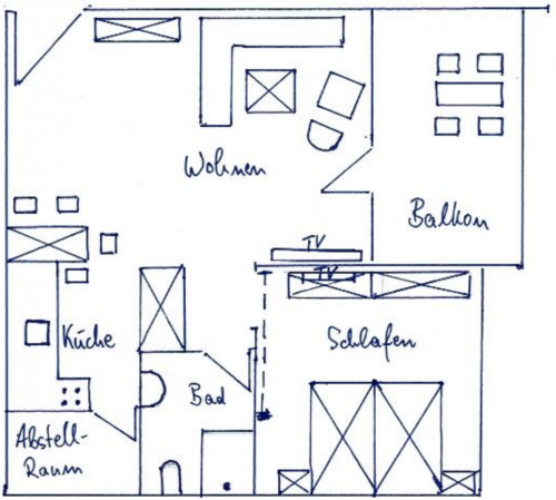 Grundriss der Wohnung